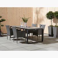KOPERVIK L215 table grey + 4 AIDT chair grey
