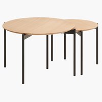 Nest of tables BRABRAND D70/50 natural/black 2 pcs