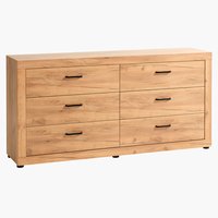 3+3 drawer chest LINTRUP oak