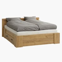 Bed frame LINTRUP 160x200 oak