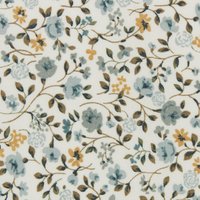 Coated tablecloth FLORA 140 blue/white
