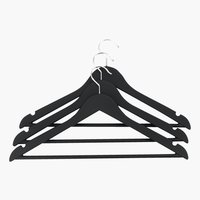 Hangers ABSALON L44cm 3 pack black