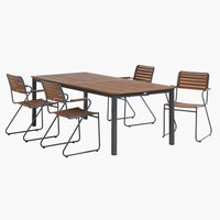 YTTRUP L210/300 table + 4 VAXHOLM chair hardwood