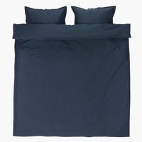 Duvet cover set NIRA sateen King dark blue