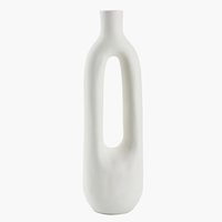 Vase INGEMAR B10xL8xH34cm hvid