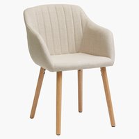 Eetkamerstoel ADSLEV beige/eiken
