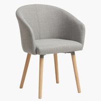 Jedálenská stolička KLOSTER sivá/dub