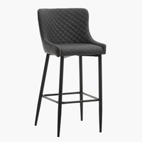 Desk chair PEBRINGE dark grey fabric/black