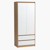 Armadio BILLUND 80x193 bianco/rovere