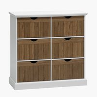 6 drawer chest OLDEKROG oak color/white