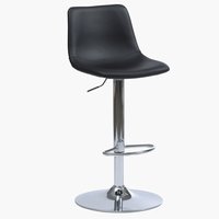 Krzesło barowe BROAGER czarny/chrom
