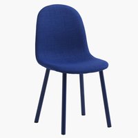 Spisebordsstol EJSTRUP blåt stof/stål