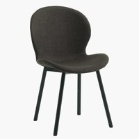 Trpezarijska stolica GEVNINGE tamno smeđa tkanina/crna