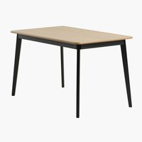 Jedálenský stôl JEGIND 80x130 dub/čierna