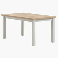Dining table MARKSKEL 150/193 light grey/oak colour