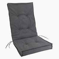 Garden cushion recliner chair REBSENGE dark grey