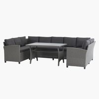 Lounge set ULLEHUSE 9-seater storage grey