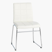 Blagovaonska stolica HAMMEL bijela umjetna koža/krom