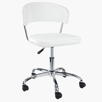 Kancelarijska stolica SNEDSTED bela veštačka koža