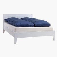 Bed frame NORDBY DBL white