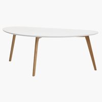 Table basse LEJRE 60x120 blanc/chêne