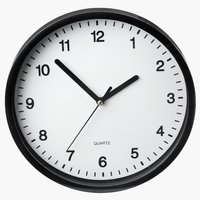 Wall clock ELVART D22cm black/white