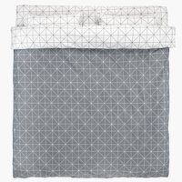 Lenjerie pat + cearșaf ATLA 200x220 gri