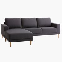Sofa EGENSE chaise longue grigio scuro