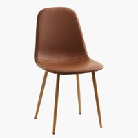 Dining chair JONSTRUP cognac/oak