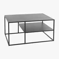 Coffee table VIRUM 60x90 w/shelf black