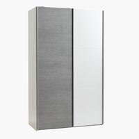 Garderobeskab TARP 120x201 beton/hvid