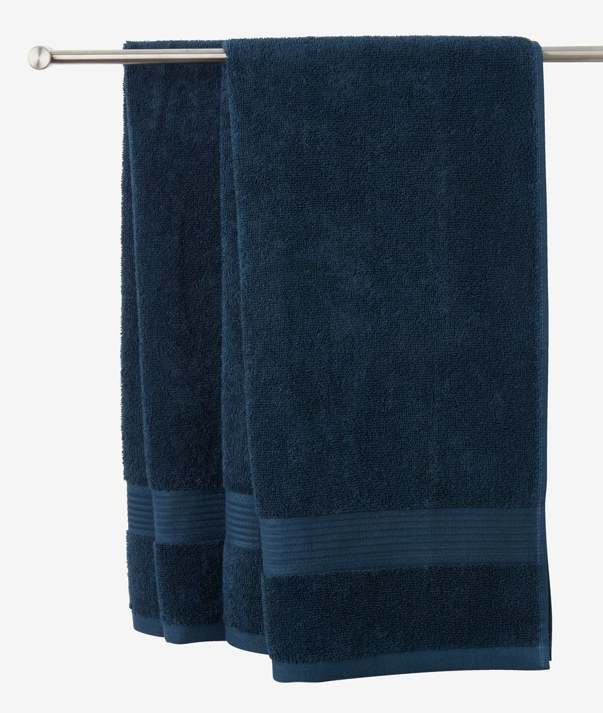 Navy blue and white bath towels sale