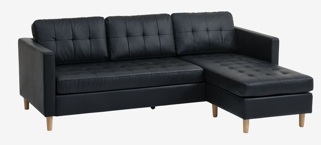 La Chesterfield Divano Nero Sdraio Daybed Ottomano Chaise Longue