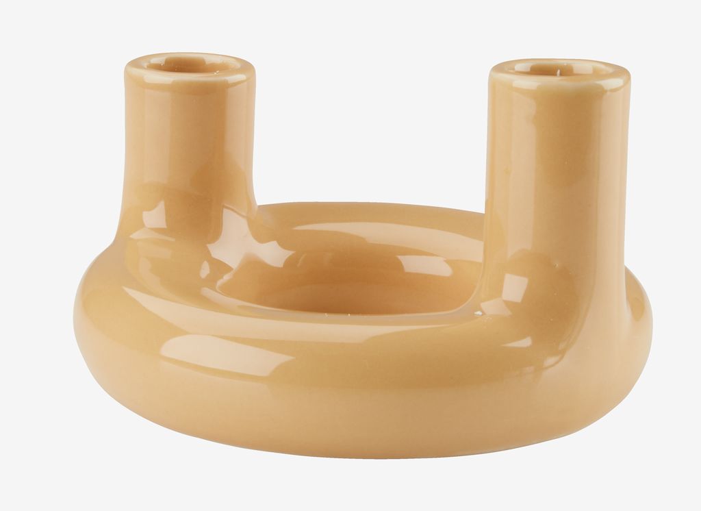 Candlestick JIM D13xH9cm yellow | JYSK