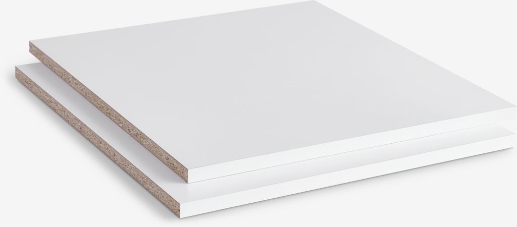 Møbelmontering JYSK Hylder VIBY 48×55 2 stk/pk hvid 48 cm x 55 cm x 2 cm | Billig & Hurtig i København