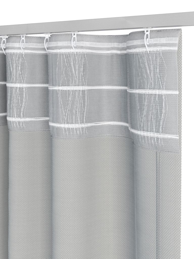 Joyswahl - Tenda a pacchetto in voile, con passanti per asta e nastro arricciato, 100 x 140 cm, colore: caffè