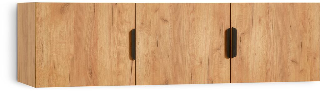 Møbelmontering JYSK Overskab JENSLEV 144×40 3 låger vild natur egefarve 144 cm x 50 cm x 40 cm | Billig & Hurtig i København