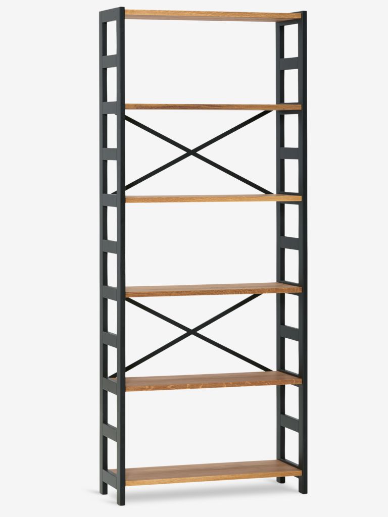 Étagère escalier en acier et placage chêne - CESARINE - bibliothèques