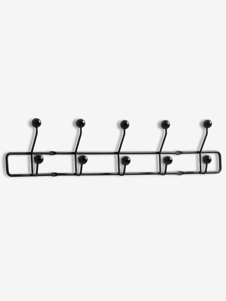 Coat rack GREVINGE 5 5 hooks black JYSK