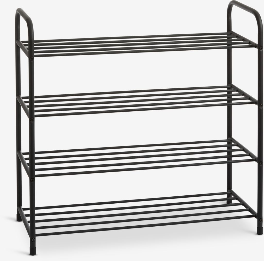 Møbelmontering JYSK Skoreol HALS 4 hylder sort 82 cm x 35 cm x 78 cm | Billig & Hurtig i København