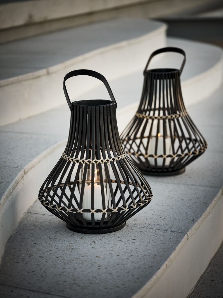 Farol SIVHAUK negro de bambú