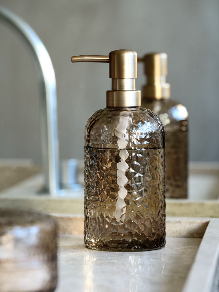 Seifenspender GENEVAD recyceltes Glas braun