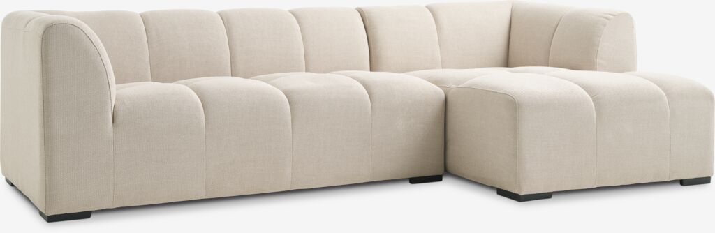Schäslongsoffa ALLESE höger beige tyg