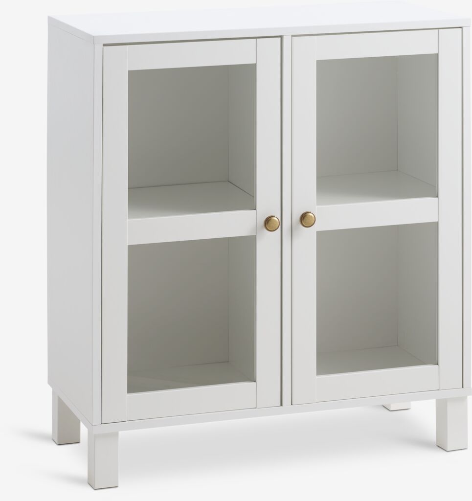 Møbelmontering JYSK Reolmodul SKALS vitrineskab hvid 71 cm x 35 cm x 15 cm | Billig & Hurtig i København