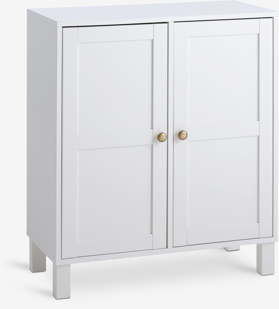 Møbelmontering JYSK Reolmodul SKALS skab 2 låger hvid 71 cm x 35 cm x 15 cm | Billig & Hurtig i København