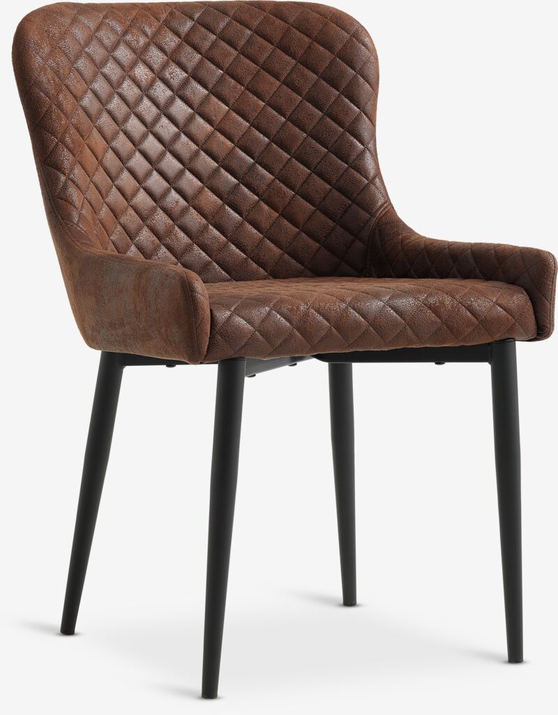 Chaise PEBRINGE brun vieilli/noir | JYSK