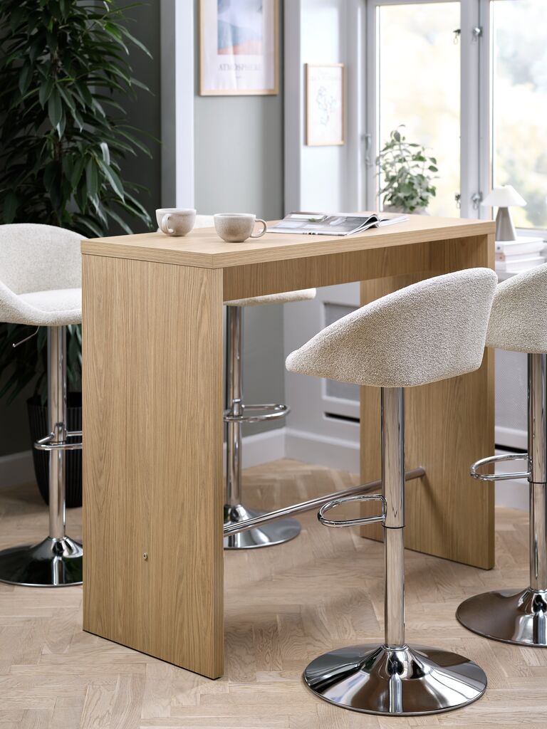 Mesa de bar RODSKOV roble cálido 50x120