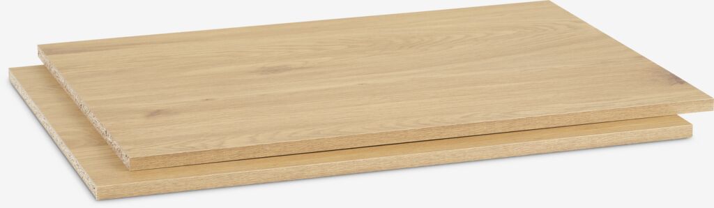 Møbelmontering JYSK Hylder til RABERG 150 cm 2 stk/pk varm egefarve 73 cm x 50 cm x 1,6 cm | Billig & Hurtig i København