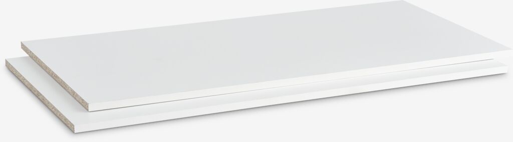 Møbelmontering JYSK Hylder til RABERG 200 2 stk/pk hvid 98 cm x 50 cm x 2 cm | Billig & Hurtig i København