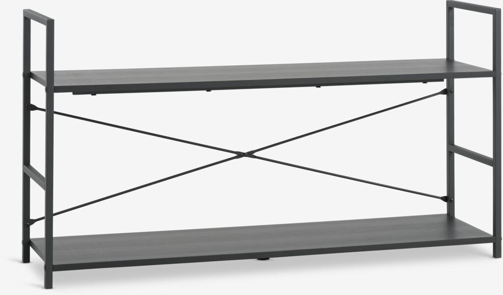 Møbelmontering JYSK TV-bord ASTRUP 1 hylde sort 90 cm x 24 cm x 49 cm | Billig & Hurtig i København